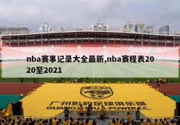 nba赛事记录大全最新,nba赛程表2020至2021