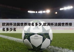 欧洲杯法国世界排名多少,欧洲杯法国世界排名多少名