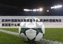 欧洲杯德国淘汰原因是什么,欧洲杯德国淘汰原因是什么呢