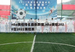 nba赛程排名最新数据,nba赛程2020至2021赛程表