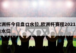 欧洲杯今日盘口水位,欧洲杯赛程2021盘口水位