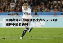 中国赢得2030欧洲杯主办权,2021欧洲杯中国有进吗